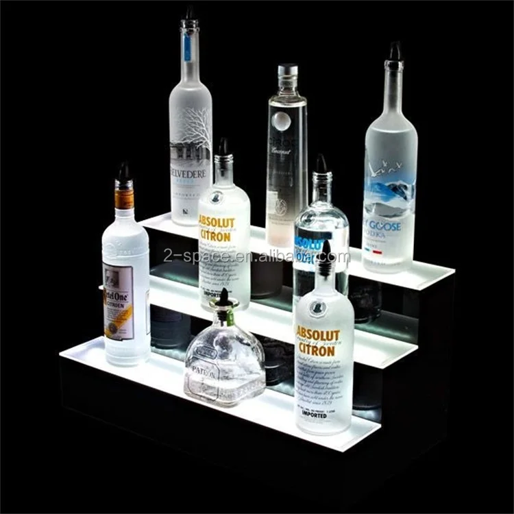 Led Illuminated Bottle Display Holder Perspex Lighted Liquor Bottle