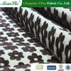 China textile direct factory manufacturer Black white square pattern flocked arab black abaya fabric