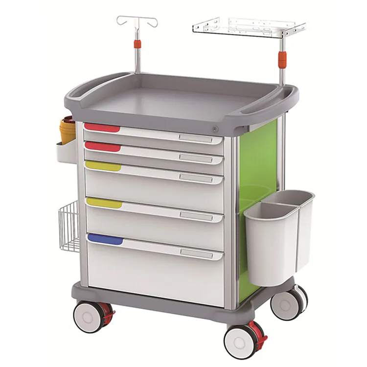 New mobile medicine crash trolley cart in hospital