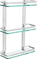 Triple Gl Shelf Bathroom My Web Value Aluminium Triple Tier Corner Gl Shelf Bathroom