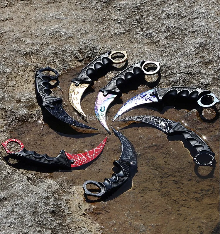 Popular Csgo Karambit Knife Plastic Game Karambit Trainer Claw Knife Red Sharp Karambit Outdoor