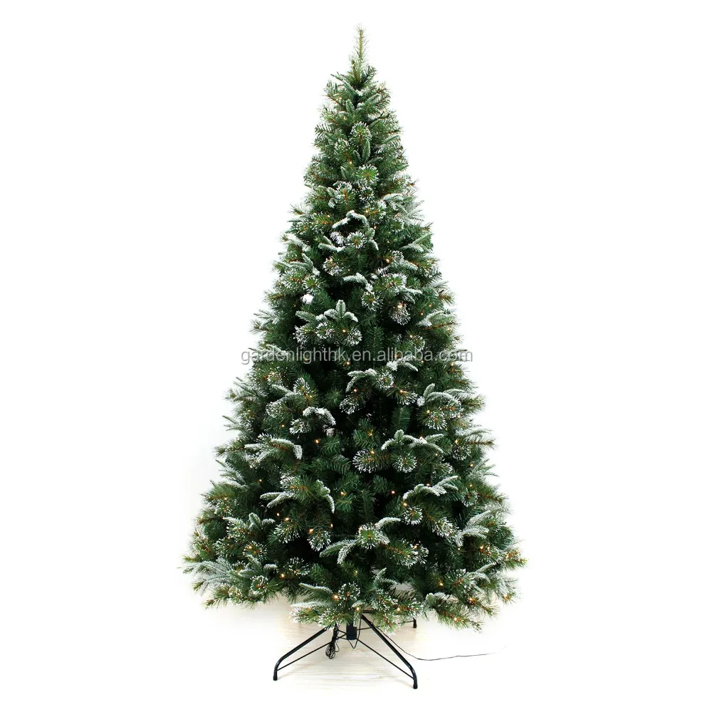 Led Lighted Artificial Christmas Snowing Christmas Tree,Pre Lit Christmas Tree,Pe Christmas Tree