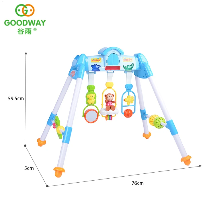 Activity Music Safe Plastic Animal Toy Baby Play Gym With Hanging Toy