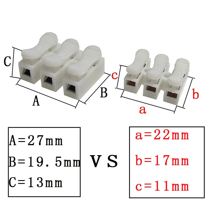 Manufacturer Supply Push On Terminal Block 2 Pins Electrical Cable Connectors Ch2 Quick Splice 