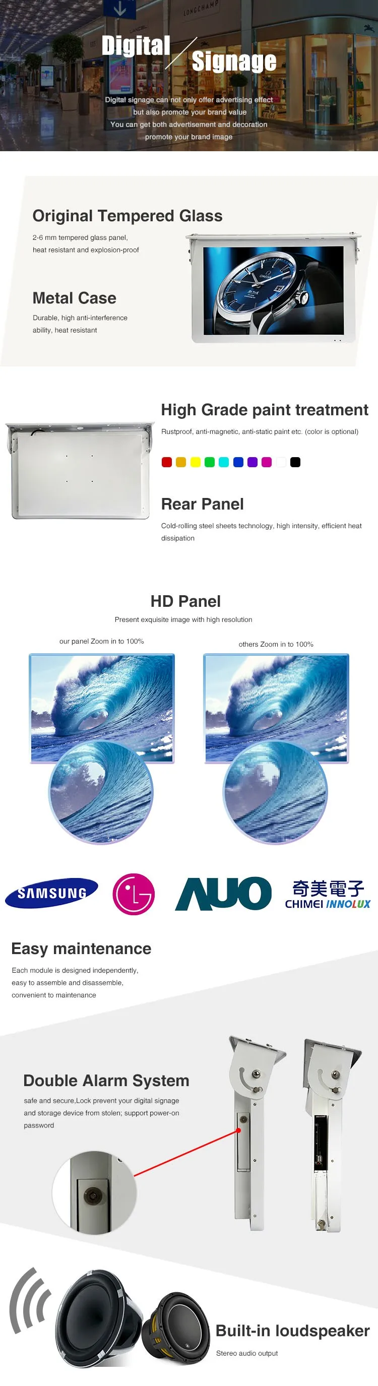 22 Inch Bus LCD Advertising Panel/Touch Screen/3G/WIFI