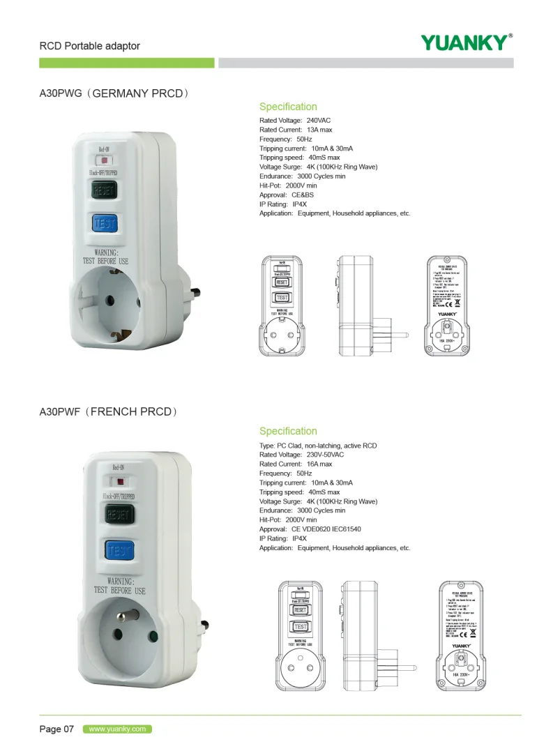Uk Residual Current Device Rcd Portable Adaptor Buy Residual Current