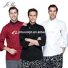 Fashion Long Sleeve Double breasted white black kitchen worker wear chef cook wear jacket coat uniform chef indonesia