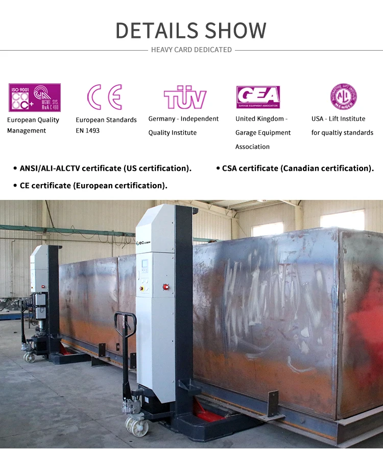 wireless mobile column truck bus four post hydraulic car lift