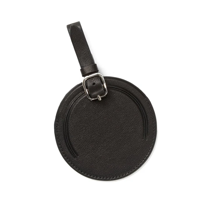 Wholesale Pu Leather Small Round Luggage Tag Travel Bag Id Label