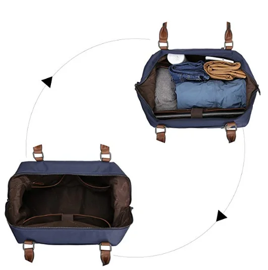 Waterproof Duffel Bag Weekender Overnight Large Tote Nylon Travel Bag