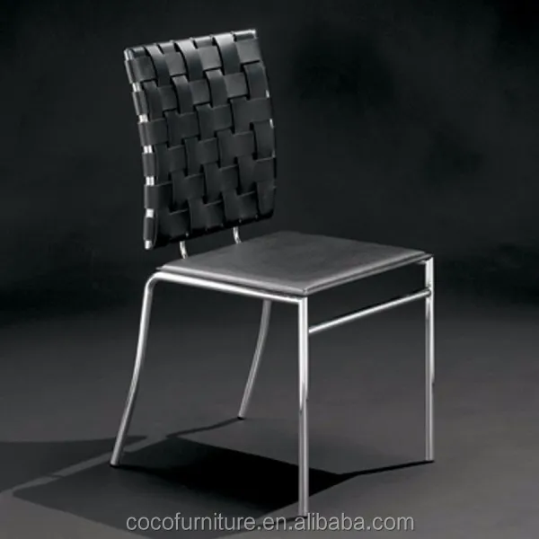 Micro Leather Straps Dining Chair 96012 Italian Micro Leather Straps Dining Chair 96012