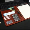 PU leather portfolio with zipper closed Promotional gifts New fashion Luxury Presentation Ring binder notebook Clip file