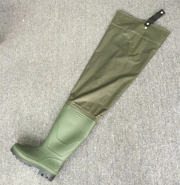 Green Waterproof Pvc Wader Hip Suit Breathable Fly Fishing Wader With ...
