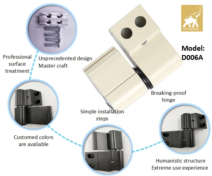 Durable aluminum profile hot sale door hinge