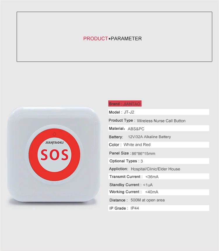 Wireless Hospital Caregiver Pager Emergency Nurse Call Cord.png