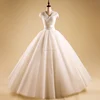 plus size wedding gown v-neck bride white wedding dress 2019