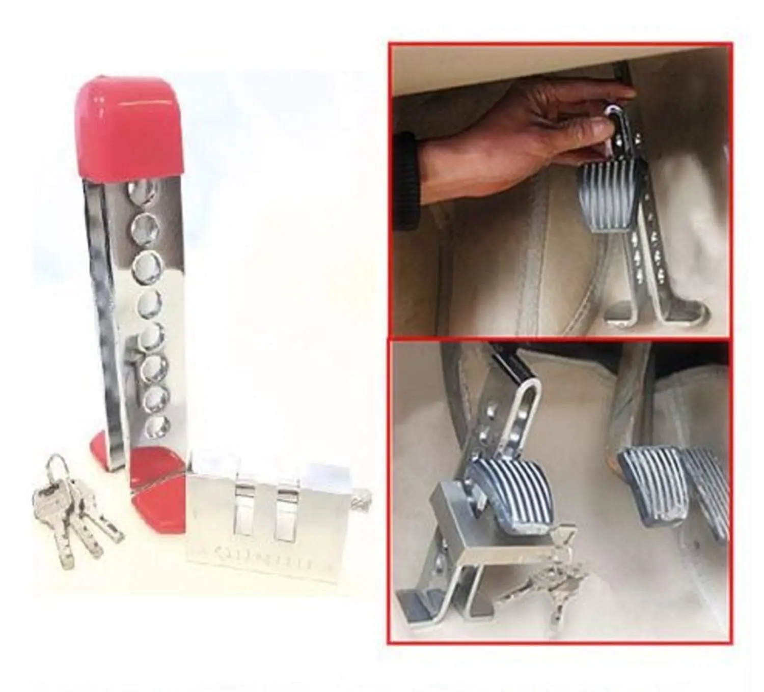 Buy Lannmart Auto Brake Clutch Pedal Lock Stainless Steel AntiTheft