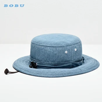 Wholesale Outdoor Custom Cheap Denim Bucket Hat Hoop With String - Buy Bucket Hat Hoop,Bucket ...