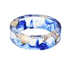 Hot Selling Handmade Dried Flower Unique Epoxy Resin Ring for Wholesale