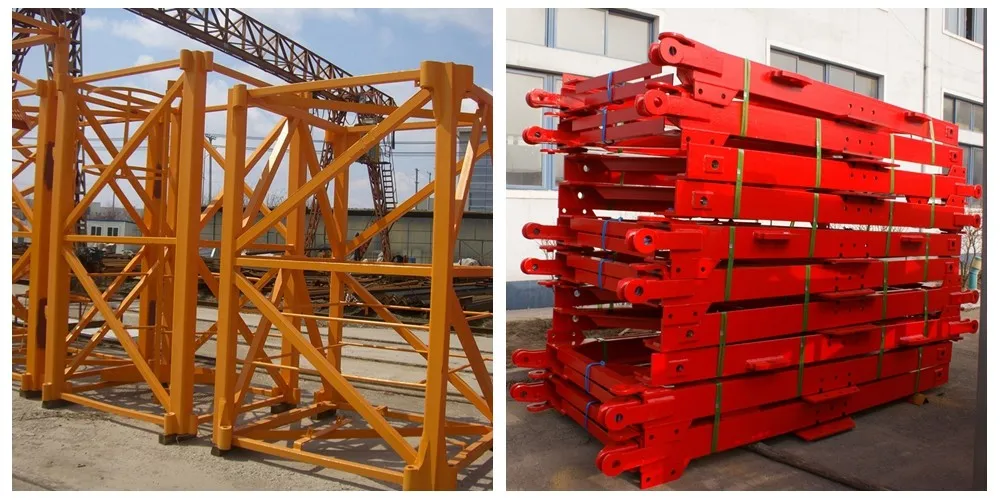 Alibaba Second Hand High Safety Coefficient Slef Climbing Construction Used Tower Crane