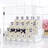 High transparency perfume glass display, acrylic shelf perfume display stands
