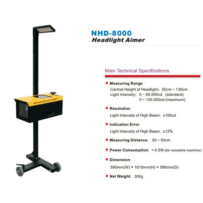 Nhd8000 Headlight Tester Full Automatic Car Head Light Tester Price