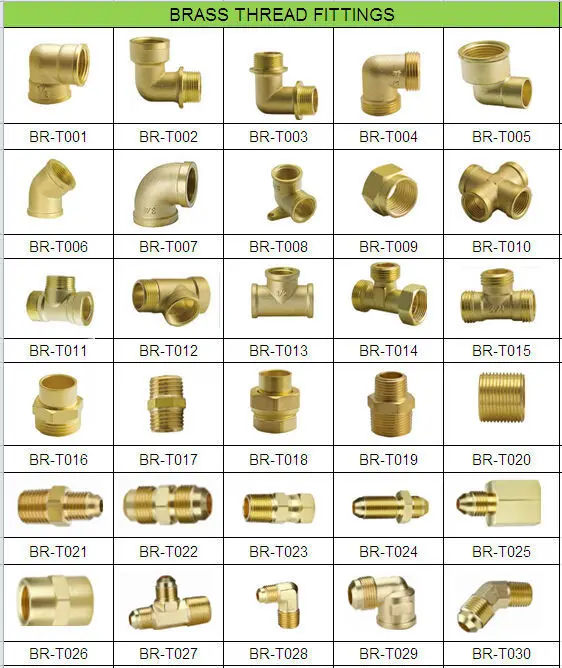 Brass Compression Fitting Size Chart