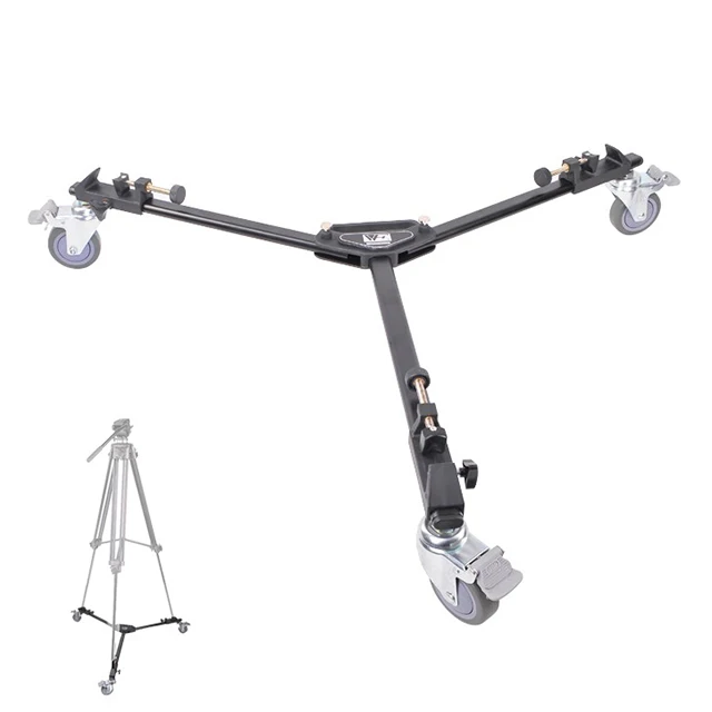 Professional Pro 3 Wheels Pulley Universal Folding Camera Tripod Dolly