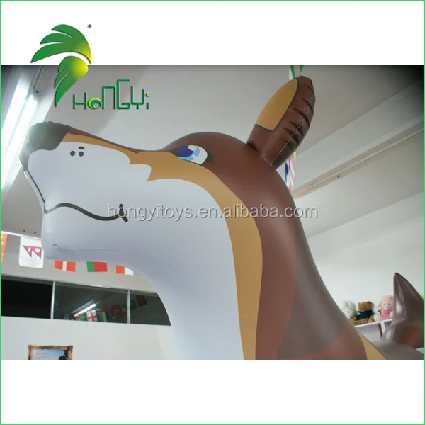 Overlapping Brown Pvc Inflatable Wolf Dog / Giant Plastic Inflatable ...