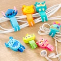 10pcs lot Lovely Stitch Donald Duck Cartoon Cable Winder Headphone Earphone Cable Wire Organizer Cord Holder