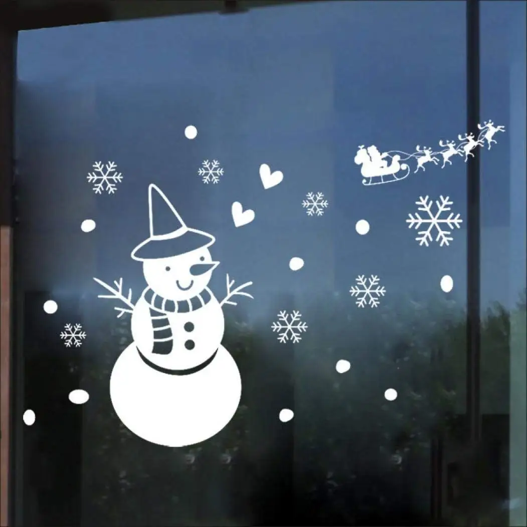 Снеговики для украшения окон