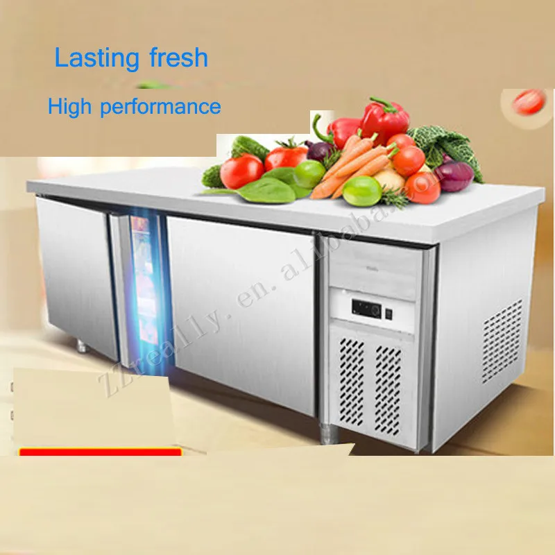 Stainless Steel Two 2 Door Commercial Refrigerator Keep Fresh