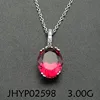 Simple Style Lady Ruby 925 Silver Pendant Jewelry