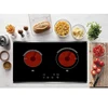 H-one Temperature Panel Single Ending Drive Aluminum Coil Two Burners Built In Induction Range Top For Kitchen