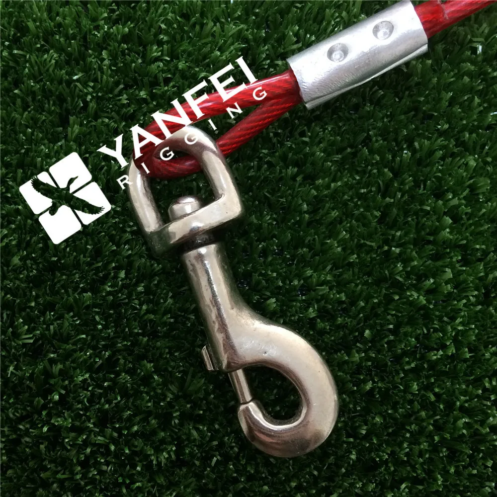 Tie Out Cable For Dog With Two Snap Hook / Made Of Stainless Steel Or
