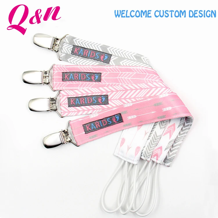 Personalized Name Glitter Tie-Dye Baby Pacifier Clip