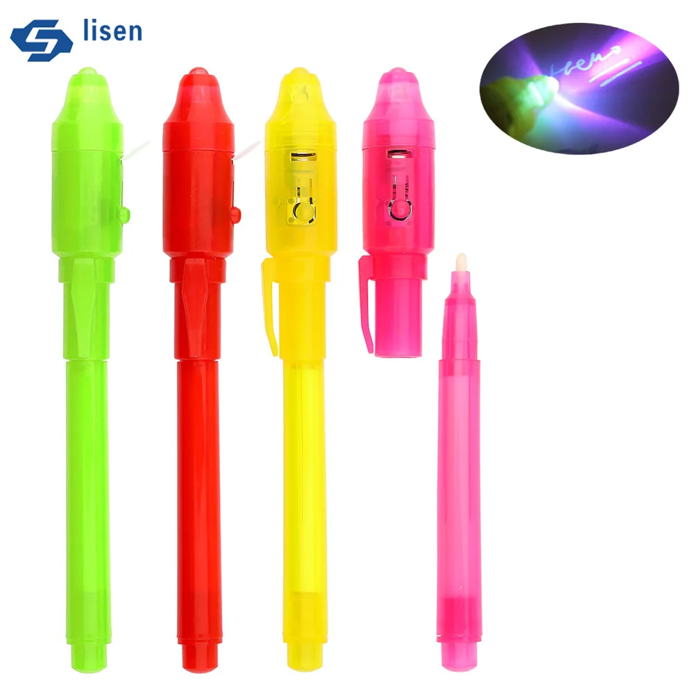 Novelty Promotional Magic Uv Light Invisible Ink Pen For Christmas Gift ...