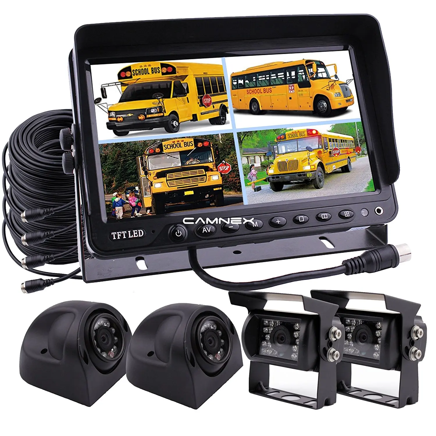 Camnex Car Backup Camera System 9 Monitor Builtin DVR recorder with