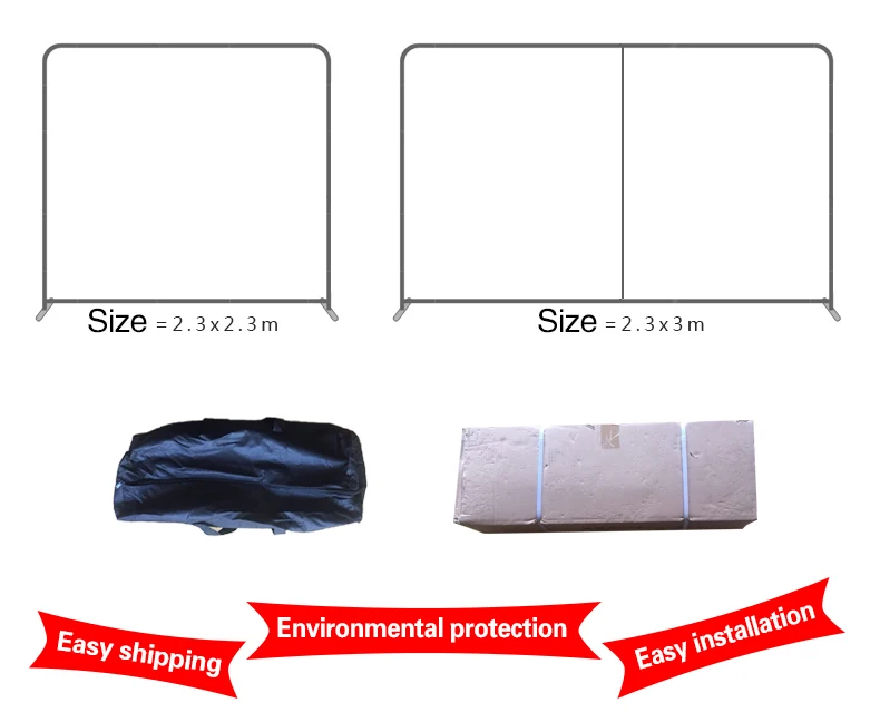 Custom Size Aluminium Display Stands Adjustable Banner Frame View