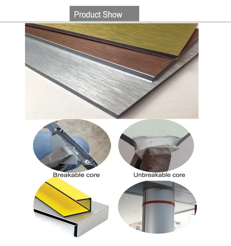 Building Material Brushed Aluminum Composite Board 4x8 Plastic Sheets