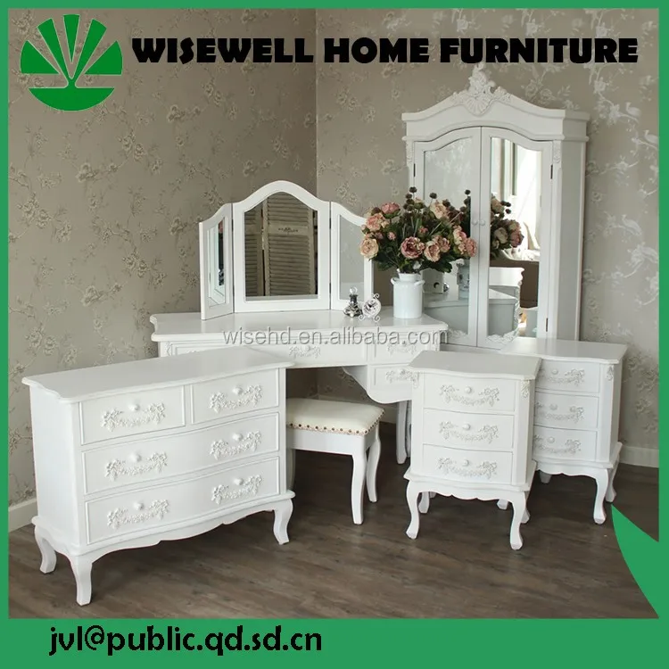 Pre Assembled Ivory White Fancy Antique French Style Wood Carved Bedroom Furniture View Fancy Bedroom Furniture Wisewell Product Details From