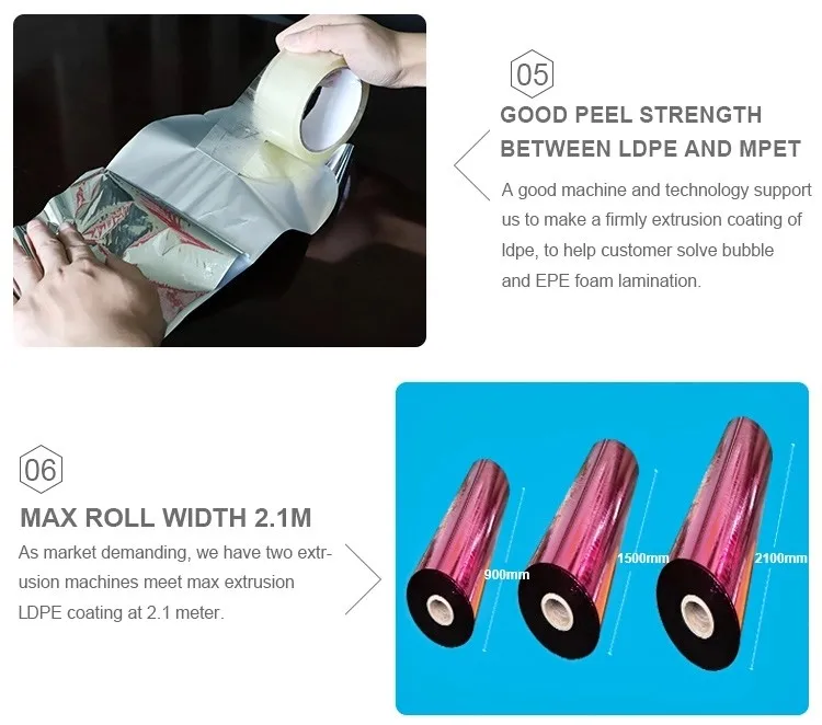 Metallized Aluminum Pet Film Pe Coating Film Buy Metallized,Pet Film