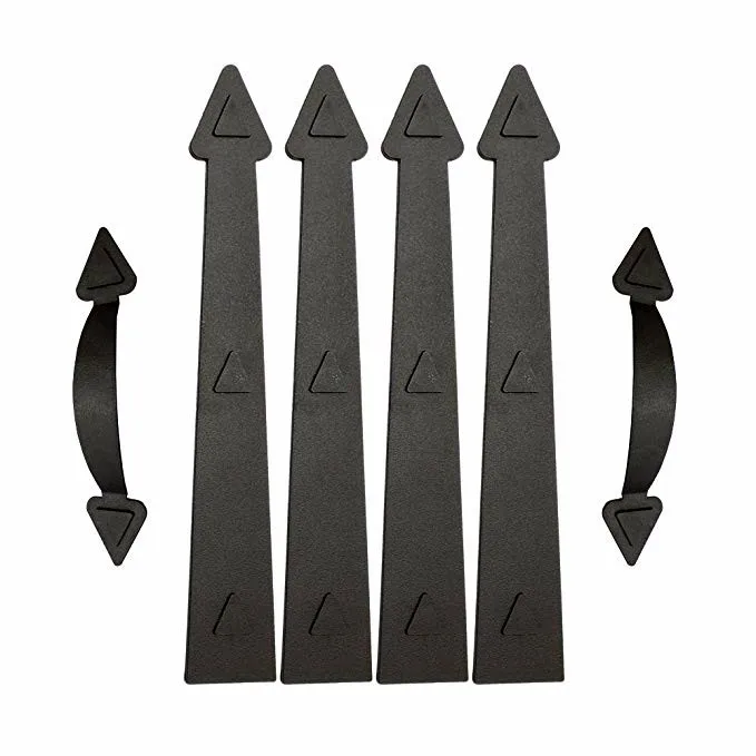 Antique Decorative Garage Door Curb Appeal Faux Hinges Handles