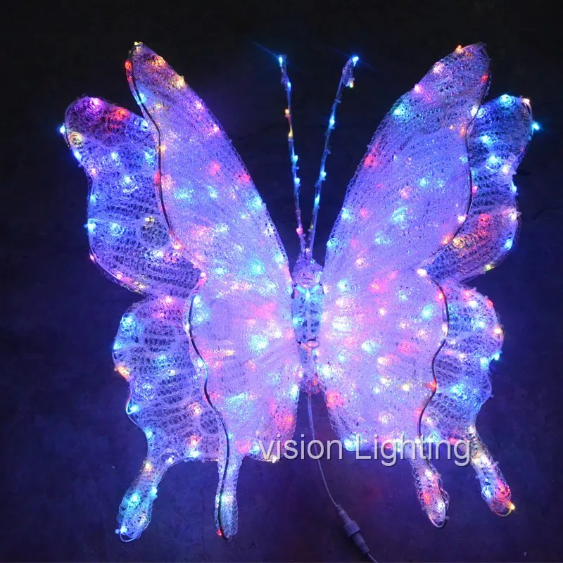 2PCS Butterfly Floor Lamp Butterfly Hanging Decoration Props