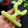 Hand Push Pull self care massage tool, nephrite T shape Acupoint Cane Massage Stick