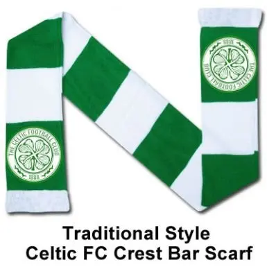 Celtic FC Official Bar Jacquard Scarf