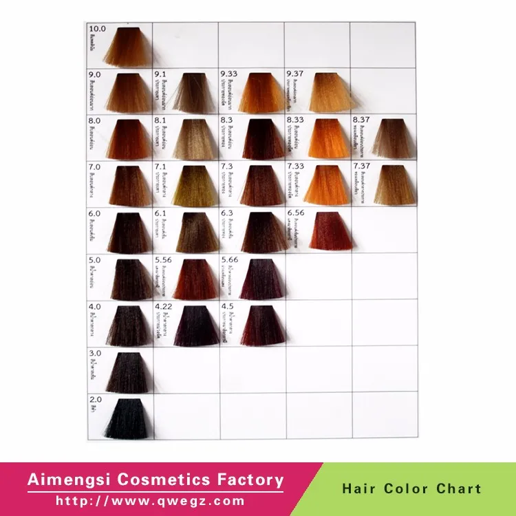 Oem Private Label Salon Colour Chart Three Folded Ice Cream Hairdresser