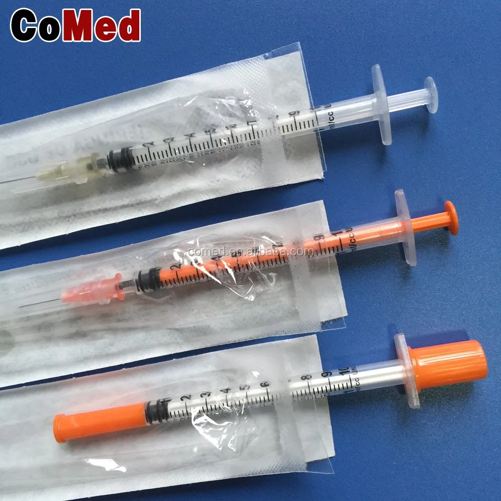 Sterile Insulin Syringe With Orange Cap - Buy Insulin,Insulin Syringe ...