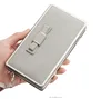 PU Leather Women Metal Hinge Frame Flat Wallet with Bowknot