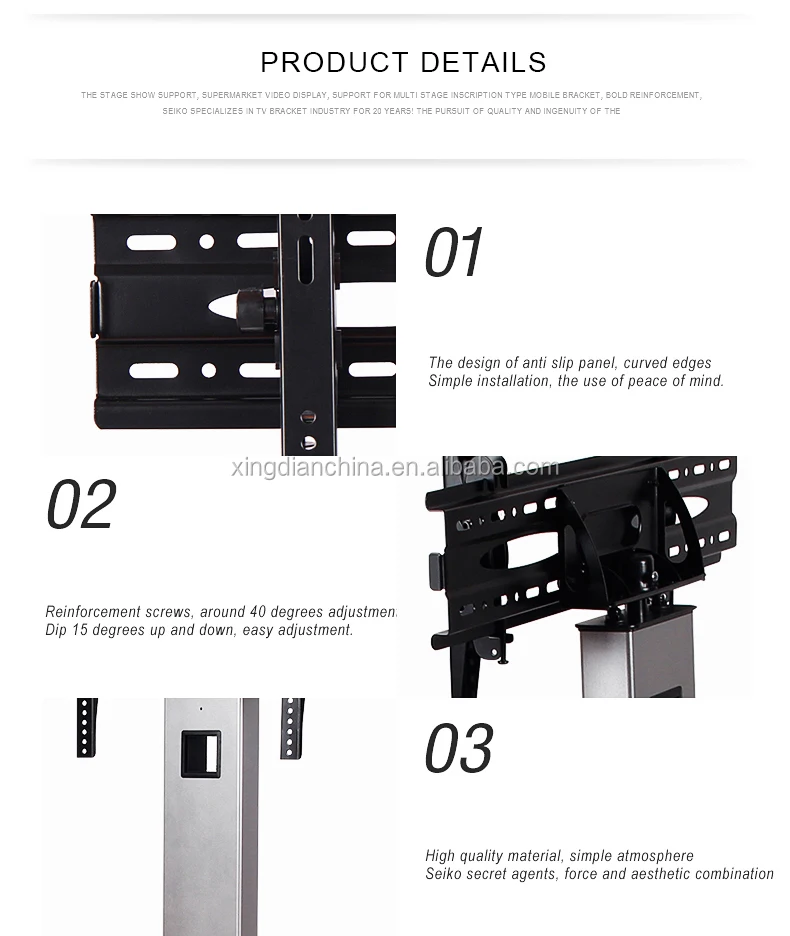 C1240 Tilting Adjustable Lcd Led Used Tv Stand With Glass Base Fits 32